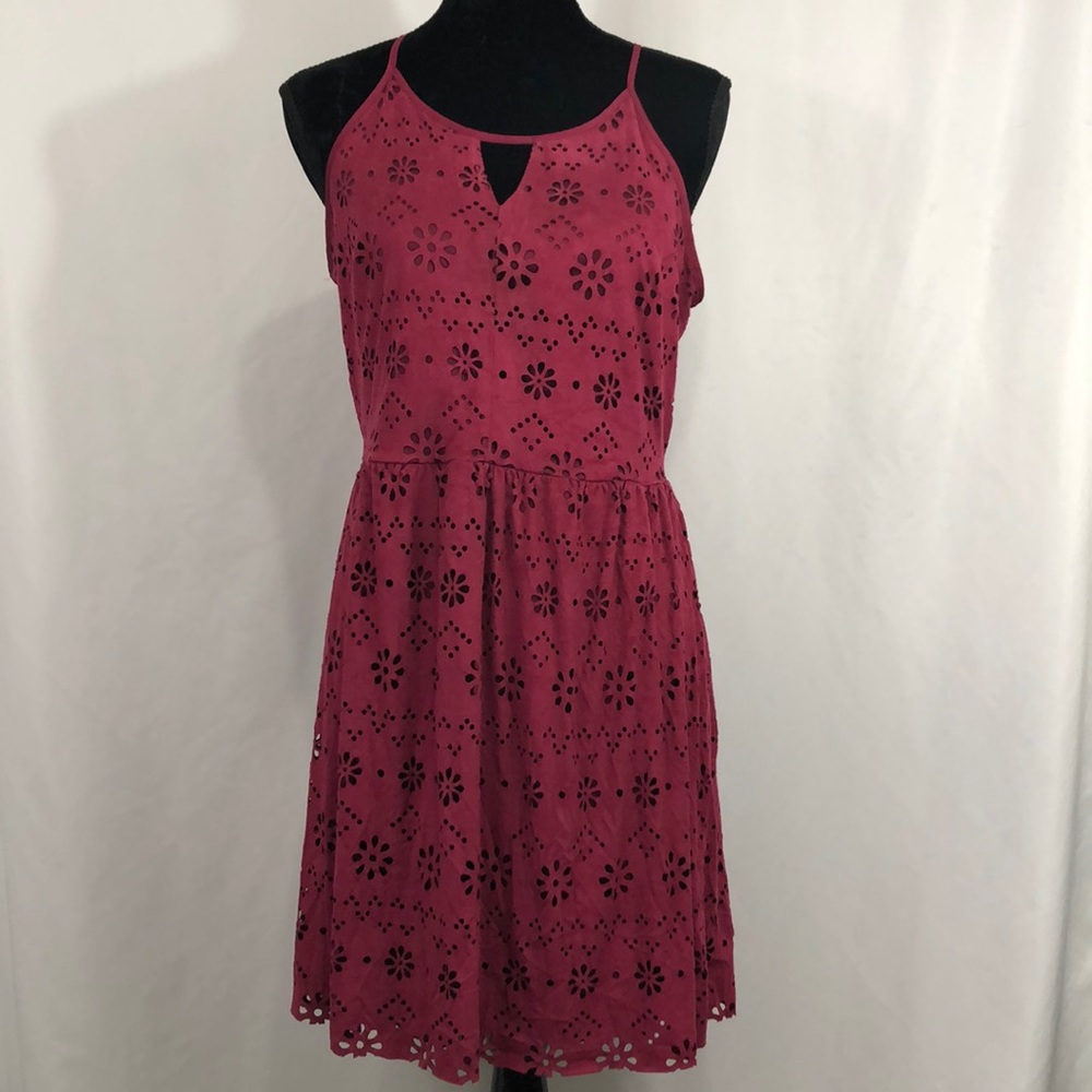 Lauren Conrad M Reddish Pink Floral Dress